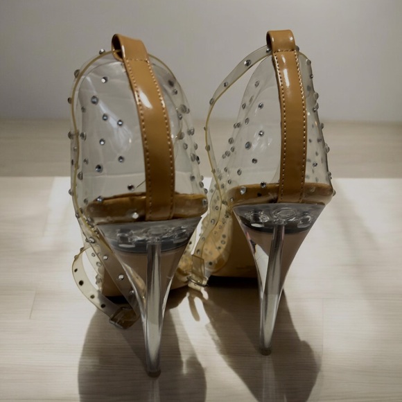 Mika Clear Embellished Stiletto by Just Fab - Size 10 - Picture 6 of 9